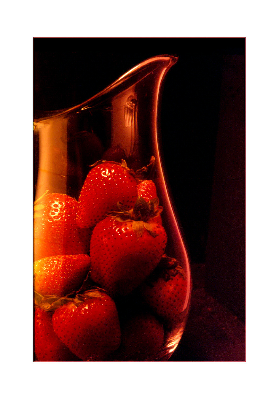 Studio Still: Strwberries in Pitcher.  © High Cascade Studios